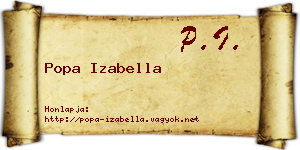Popa Izabella névjegykártya